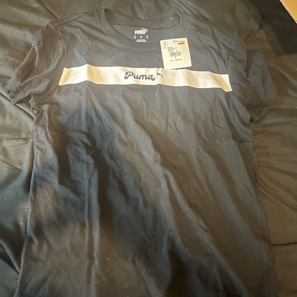 Puma Black and White Short Sleeve Tees